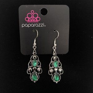 Paparazzi Fashion Jewelry Urban Radiance Green Hook Earrings
